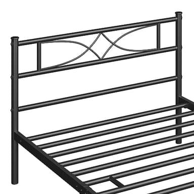 Yaheetech Twin Size Bed Frame Metal Platform Bed with Curved Design Headboard Footboard/No Box Spring Needed/Mattress Foundation/Heavy-Duty Support/Easy Assembly/Black - Image 7