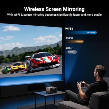 2000 ANSI Netflix Officially Licensed 4K Full HD Outdoor Projector, HAPPRUN Projector with Wifi and Bluetooth, Built-in Apps, Auto Focus, Smart Projector for Movie/Home Theater/Indoor/PS5/PC/Phone - Image 7