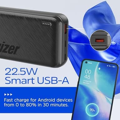 Energizer 20000mAh Portable Charger Fast Charging 22.5W PD3.0 Power Bank USB-C in&Out Battery Pack Portable Phone Charger for iPhone 16 15 14 13 12, Samsung S23 S22, Android Devices, iPad_UE20055PQ - Image 6