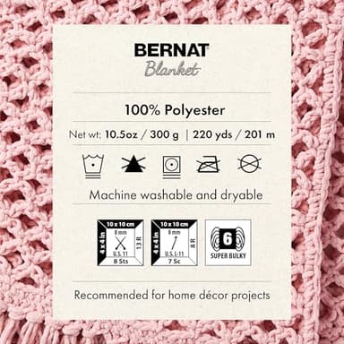 Bernat Blanket BB DEEP SEA Yarn - 2 Pack of 300g/10.5 oz - 100% Polyester - #6 Super Bulky - 220 Yards - Knitting/Crochet - Image 8