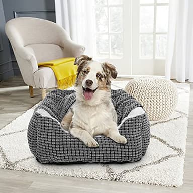 GASUR Dog Beds for Large Medium Small Dogs, Rectangle Cave Hooded Blanket Puppy Bed, Luxury Anti-Anxiety Orthopedic Cat Beds for Indoor Cats, Warmth and Machine Washable (25 inches, Grey) - Image 7