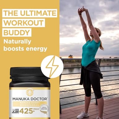 MANUKA DOCTOR - MGO 425+ Manuka Honey Monofloral, 100% Pure New Zealand Honey. Certified. Guaranteed. RAW. Non-GMO (8.75 oz) - Image 4