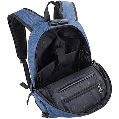 Tzowla Business Laptop Backpack Anti-Theft Backpack with USB Charging Port and Lock 17.3 Inch Computer Backpacks for Women Men, Casual Hiking Travel Daypack (Blue) - Image 4