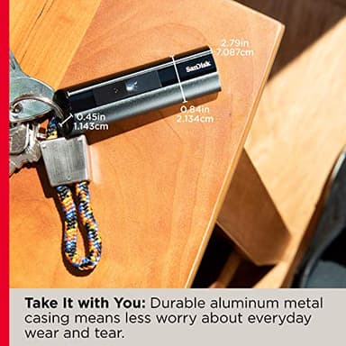 SanDisk 512GB Extreme PRO USB 3.2 Solid State Flash Drive - Up to 420MB/s, Durable Aluminum Metal Casting - SDCZ880-512G-GAM46,Black - Image 2