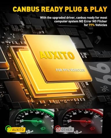 AUXITO H11 9005 LED Bulb, 900% Ultra-Bright, 6500K 68000LM Light, Plug and Play, Long Lifespan, No Flicker, 99% Compatibility, Pack of 4 - Image 7