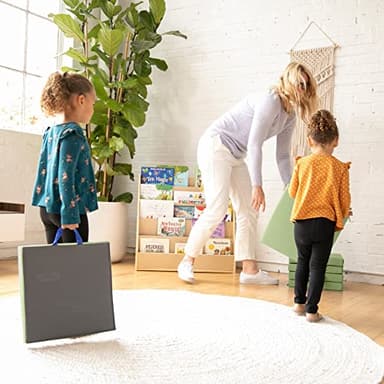 ECR4Kids SoftZone Floor Cushions, Square, Flexible Seating, Fern Green, 6-Piece - Image 9