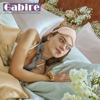 Gabire Mulberry Silk Pillow Cases Set of 2, Both Sides Real Silk Pillowcase for Hair and Skin Prevent Acne Pillowcase Organic Silk Pillowcases 2 Pack with Hidden Zipper, White, Standard (20"×26") - Image 6