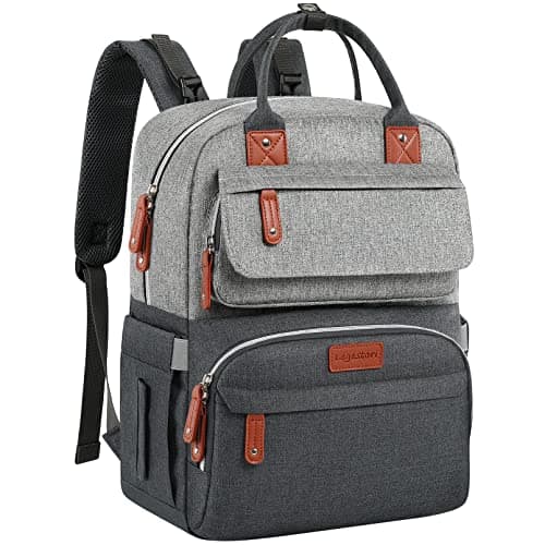Diaper Bag Backpack, Baby Bag for Boys Girls, Large Diaper Backpack Travel Diaper Bags with Insulated Pockets Baby Registry Search Shower Gifts Newborn Essentials for Mom Dad, Waterproof Grey - Image 1