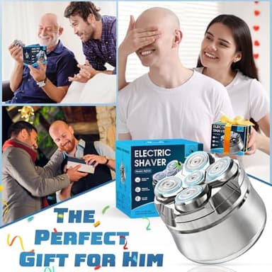 Luctry Head Shavers for Bald Men, Magnetic Electric Razor Hair Trimmer Cordless Rechargeable Electric Shavers 100% Waterproof Dry & Wet Grooming Kit with Led Display - Image 6