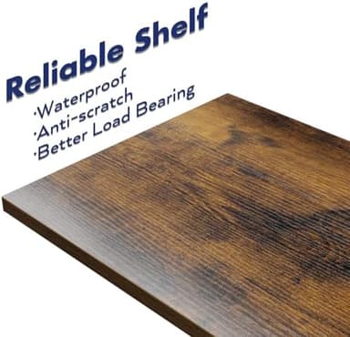 NUMENN 5 Tier Bookshelf, Tall Bookcase Shelf Storage Organizer, Modern Book Shelf for Bedroom, Living Room and Home Office, Vintage - Image 8