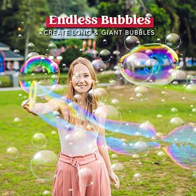 JOYIN Big Bubble Wands Set Bulk for Kids Summer Outdoor Toy Game Activity Party Favors, 18 Pcs Giant Bubble Maker with Tray, 12" Large, 6 Pcs Solution Suitable for All Age People - Image 8