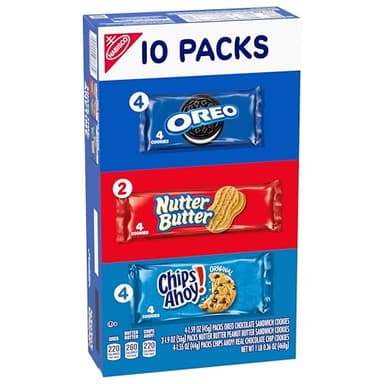 Nabisco Cookies Variety Pack, OREO, Nutter Butter, CHIPS AHOY!, 40 Snack Packs (4 Cookies Per Pack, 4 Boxes) - Image 12
