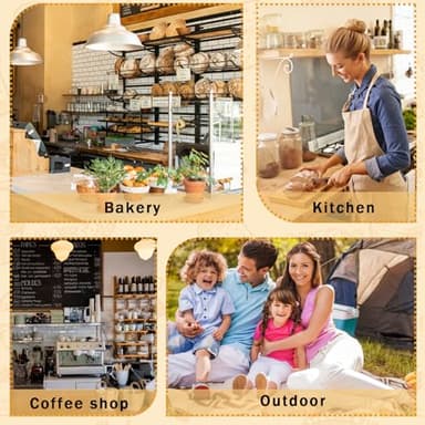 2-Pack Reusable Beeswax Bread Bags for Sourdough & Homemade Bread,Cotton Waxed Bags Keeps Fresh Longer(Amber Wheat) - Image 9