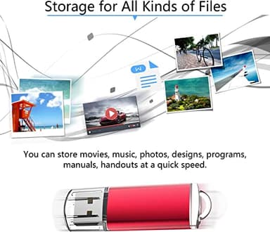 RAOYI 10PCS 16G USB Flash Drive USB 2.0 Memory Stick Thumb Drive Jump Drive Pen Drive-Red - Image 6