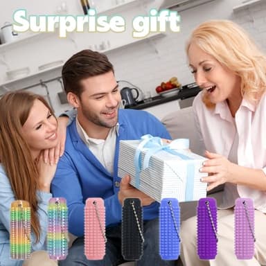 XNJAMG Little Ouchies Fidget Toys,Pain Stim Fidget Toy Reduce Stress for Adults,Anxiety Relief Pain Stim,Spiky Fidget Keychain for Anxiety,Sensory Toys,Novelty Gifts for Friends(1PCS/Black) - Image 7