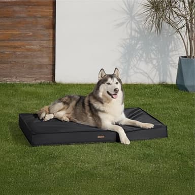 Lesure Outdoor Waterproof Dog Bed for Extra Large Dogs, Orthopedic Egg Crate Foam Pet Bed with Oxford Fabric Surface and Removable and Durable Cover, Machine Washable, 48''x30'', Black - Image 5
