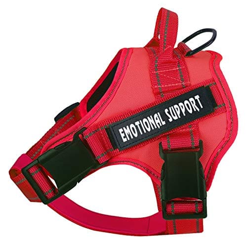 voopet Service Dog Harness, Emotional Support Pet Vest Harness, Reflective Breathable and Adjustable No-Pull ESA Dog Harness for Small Medium Large Dogs (with 4 PCS Removeable Tags) - Image 1