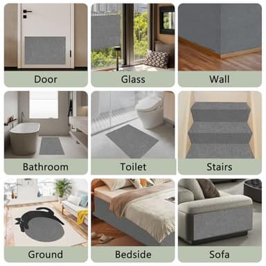 2Pack Total 78.7"x15.8" Cat Scratch Mat for Cat Couch Furniture and Wall Protector | Trimmable Self-Adhesive Carpet Climb Cat Scratcher for Covering Cat Tower and Replacement Pads (Light Grey) - Image 7