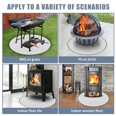 osaasi Premier 36" Grill Mat for Outdoor Grill, Fireplace Mat, Fireproof Mat for BBQ Fire Pit (36"-6LAYER) - Image 3