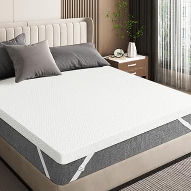 Czpalo 3 Inch Gel Memory Foam Mattress Topper King, Cooling Mattress Topper with Removable & Washable Cover, CertiPUR-US Certified - Image 1