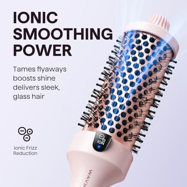 Wavytalk Thermal Brush Blowout Boost Grande, 1.77 Inch Heated Round Brush for Long Hair Blowout, Tourmaline Ceramic Negative Ion Technology Reduce Hair Damage, Dual Voltage Sakura Pink - Image 3