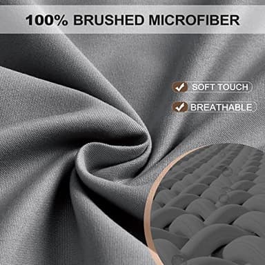 FreshCulture King Fitted Sheet Only - Hotel Quality Fitted Sheet King Size - Ultra Soft & Breathable - Brushed Microfiber - Deep Pocket - Cooling Fitted Sheets for King Size Bed (Dark Grey) - Image 2