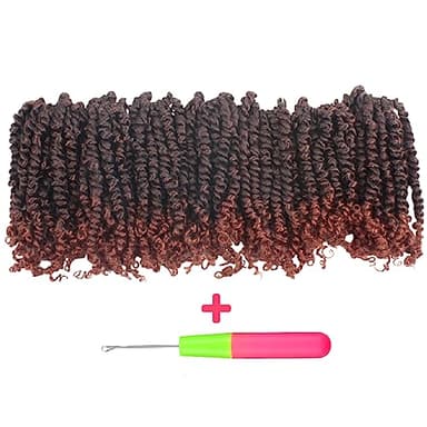 BOHOBABE Crochet Passion Twist Hair Pretwisted 10 Inch Short Pre-looped Passion Twist Crochet Braiding Hair 8 Packs (T350) - Image 6