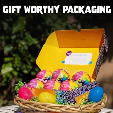 Easter Bath Bombs for Kids with Surprise Toys Inside (6 Pack) - Easter Basket Stuffers for Boys and Girls - Large Spring Bubble Bomb, Made in USA, Incredible Fragrances & Colors by Two Sisters - Image 8