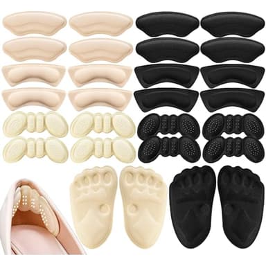 14 Pairs Premium Heel Grips for Men and Women, Heel Pads for Shoes That are Too Big, Self-Adhesive, Inserts for Loose, Heel Filler Cushions Improved Shoe Fit and Comfort. - Image 1