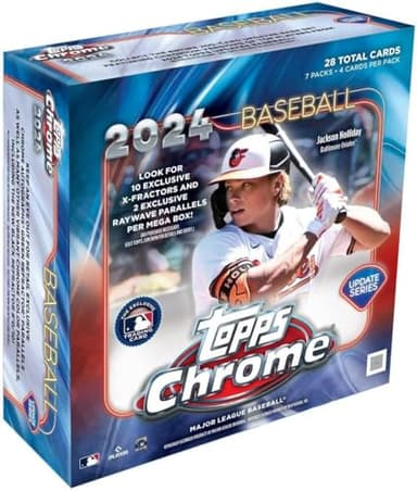 2024 Topps Chrome Update Baseball Mega Trading Card Box (10 Exclusive X-Fractors) - Image 1