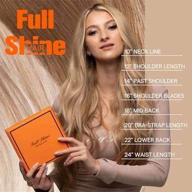 Full Shine Tape in Blonde Hair Extensions Tape in Extensions Human Hair Color 8 Ash Brown Highlighted 60 Platinum Blonde Seamless Hair Extensions Tape ins 50G Straight Remy Hair for Women 20Inch 20Pcs - Image 9