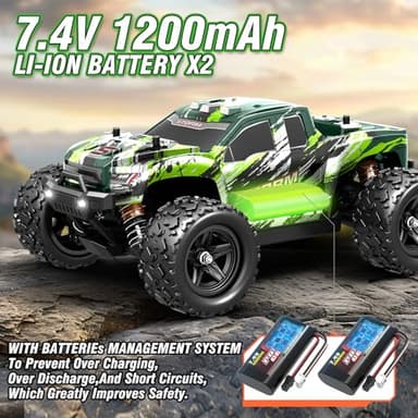 X-TMAGA Rc Cars 1:18 All Terrain RC Car for Adults & Boys (18305), 4WD Off-Road RC Truck High Speed Fast 40+ KPH, 4X4 Waterproof Remote Control Car with 2 Rechargeable Batteries - Image 5