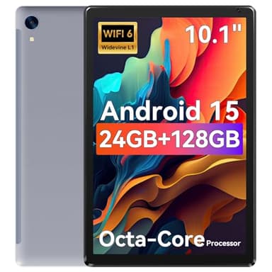 URAO Tablet,10.1" Android Tablet with Octa-core Processor 24GB RAM 128GB ROM HD IPS Touchscreen 8H Battery, Wi-Fi 6, BT 5.0, Dual Camera, Android 15 Tablets 2025 - Image 1