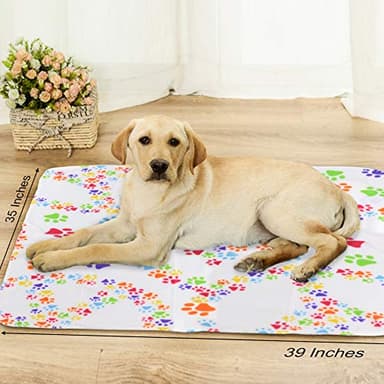 Comsmart Dog Blankets for Small Dogs, 6 Pack Puppy Blanket Cute Paw Print Pet Blanket for Dog, Puppy, Cat, Kitten, 39x35 inches, White - Image 5