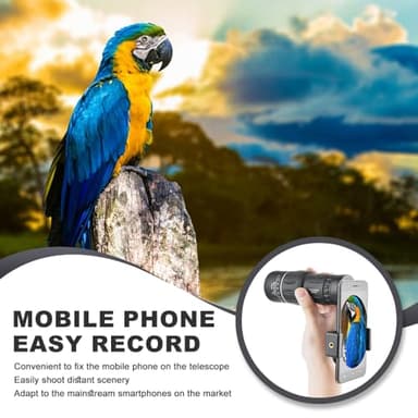 40x60 Portable High Magnification Monocular Telescope, 2025 New Monoculars for Adults High Powered with Smartphone Holder and Tripod, Handheld Telescope for Bird Watching Hiking Travel Concert - Image 5