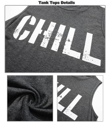 IRISGOD Womens Tank Tops Loose Fit Summer Cute Graphic Sleeveless Shirts Workout Basic Tunic - Image 5