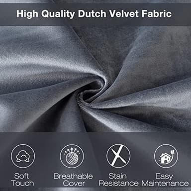 Large Bean Bag Chair for Adults/Kids with Filling, 3 ft Memory Foam Bean Bag Chairs with Filler Included, Ultra Soft Dutch Velvet Fabric, Bean Bag for Living Room - 3 Foot,Dark Gray - Image 5
