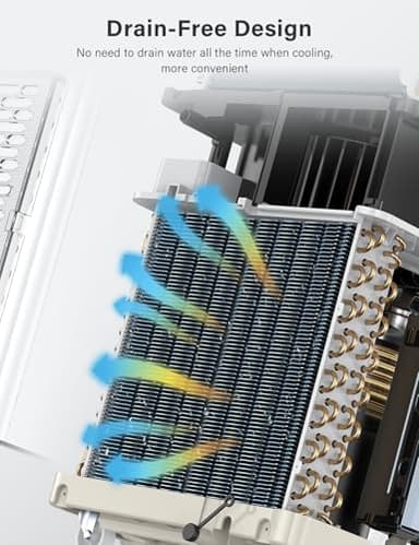 GRIDR Portable Air Conditioners, 8,000 BTU AC Unit for Bedroom with 4 Modes Cooling/Dehumidifier/Fan/Sleep, Up to 300 sq.ft, 45db Quiet, 24H Timer & Remote, Portable AC Unit for Room Indoors - Image 3