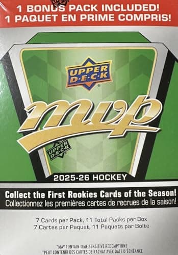 2025 2026 Upper Deck M V P Hockey Series Unopened Blaster Box of 11 Packs with Chance for Rookies Plus #1 Draft Picks Cards and Blaster Exclusive Gold Scripts - Image 3