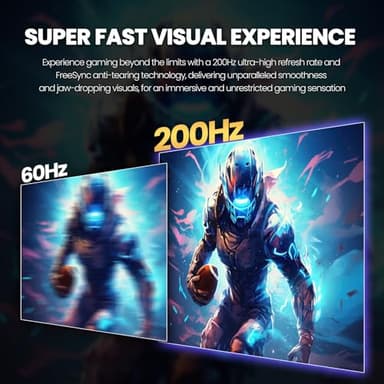CRUA 32Inch Curved Gaming Monitor, FHD(1920 * 1080P) VA Screen 165Hz/200Hz, 1800R VA Screen, 120% sRGB, Computer Monitor That Support AMD Freesync, HDMI, DP, Wall Mountable Installs-Black - Image 3