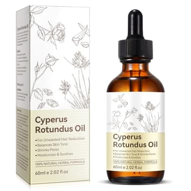 Cyperus Rotundus Oil, Natural Cyperus Rotundus Oil for Hair Removal, Reduces Unwanted Hair Growth, Moisturizes & Soothes The Skin, Reducing Body Hair Growth, Shrink Pores, Suitable for All Skin Types - Image 1