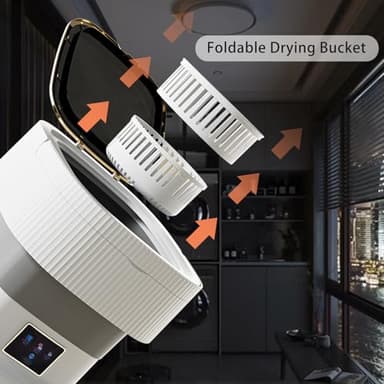 SAZCIS Portable Washing, 15 L 60W Portable Washer, 3 Modes Wash Machine for Underwear, Baby Clothes, Sock, Suitable for Apartments, Travel, Hotels, Camping and RV (Purple) - Image 9