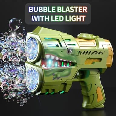 Jasny 2 Pack Bubble Guns for Kids, LED Light Up Rechargeable Bubbles Machine Blower with 2 Bottles Refill Solution for Toddlers 4-8, Wedding Birthday Gift - Image 4