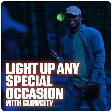 GlowCity Premium Leather LED Rechargeable Light-Up Baseball - Illuminate The Game - Nighttime Fun and Play - Sports Stuff & Gadgets for Kids Age 8 Years Old and Up - Catch Only - Image 9