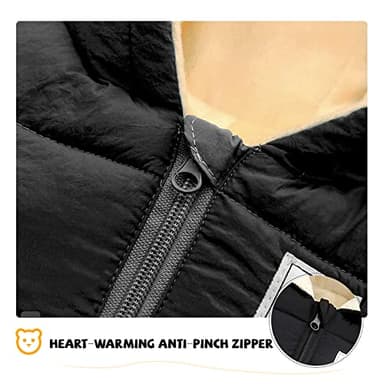XMWEALTHY Baby Snowsuit Infant Toddler Newborn Cute Winter Coat Jacket Warm Long Sleeve Baby Bunting 0-6 Months Unisex Black - Image 4