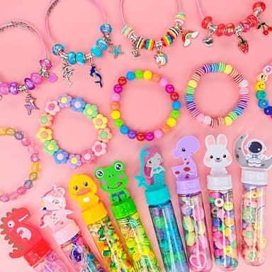 leitait 24 Pack Bracelet Wands,Charm Bracelet Jewelry Making Kit,Arts Crafts for Kids,Unicorn Party Favors Supplies,Goodie Bags Stuffers,Classroom Prizes,Birthday Gifts for Girls Ages 4-8 Years Old - Image 2