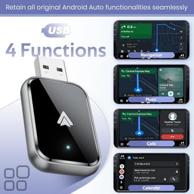 HaMeby Wireless Android Auto Adapter for Android, Convert Wired to Wireless, Mini Size with Extension USB-C/Type-C, Stable Control & No Delay, Supports Car Original Control - Image 5