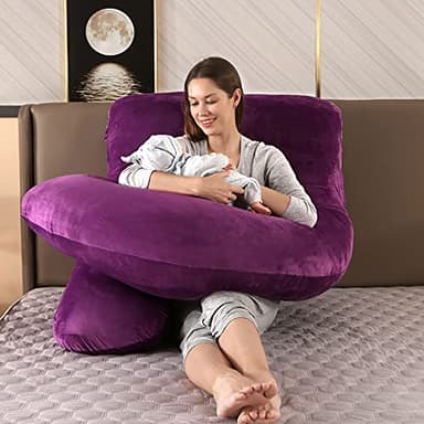 BATTOP Pregnancy Pillows for Sleeping,Full Body Pillow for Pregnancy Women with Removable Cover,Support for Back,HIPS,Legs,Belly,Must Have Maternity Pillow - Image 2