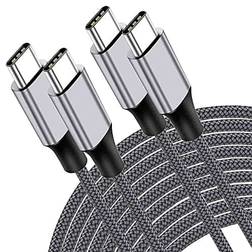 USB C to USB C Cable【15ft 2PACK 60W】 Fast Charge, Long Braided, Type C Charger Cord for iPhone 15/15 Pro/15 Plus/15 Pro Max, iPad Pro/Air, MacBook Air, Samsung Galaxy S23 S22 S21 S20, Note 20, Switch - Image 1