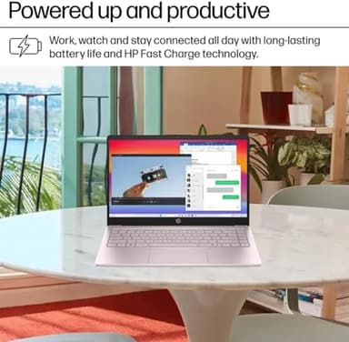 HP 14 Ultrabook • Back to School Limited Edition w/Microsoft 365 • Intel 4-Core CPU • 32GB RAM • 1.6TB Storage (128GB OnBoard w/ 512GB Portable Drive + 1TB OneDrive) • Tranquil Pink • Win 11 - Image 4